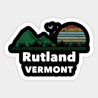 Mountain Sunset Flying Birds Outdoor Rutland Vermont Sticker